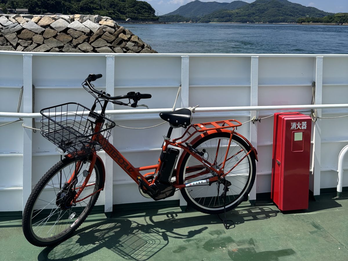 自転車ごと乗船