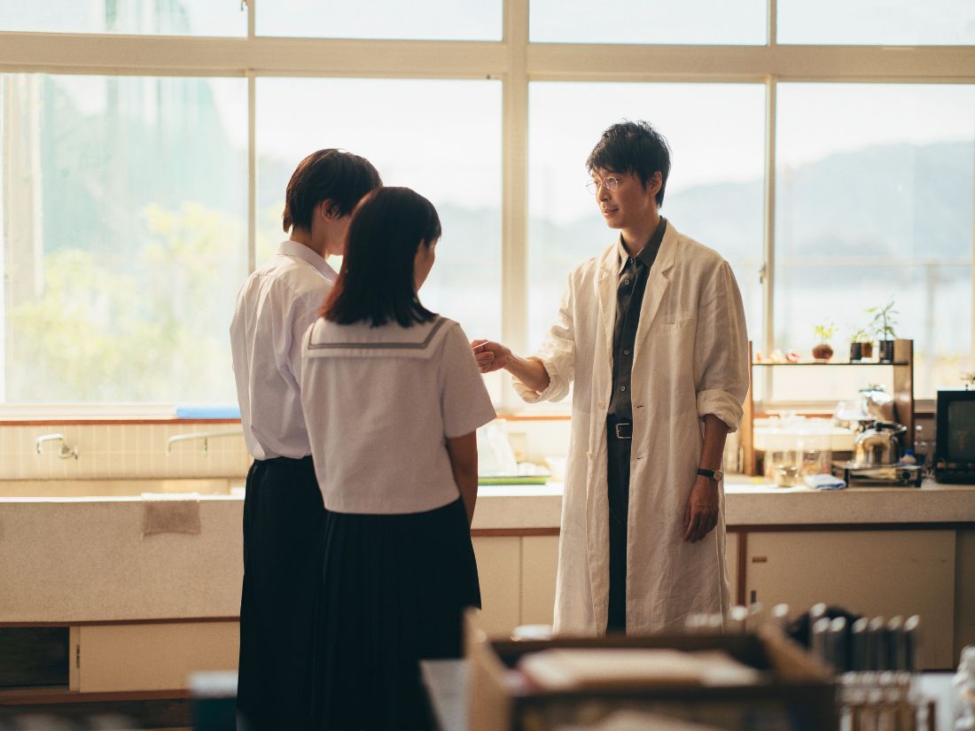 しまなみ高校で撮影された映画の場面