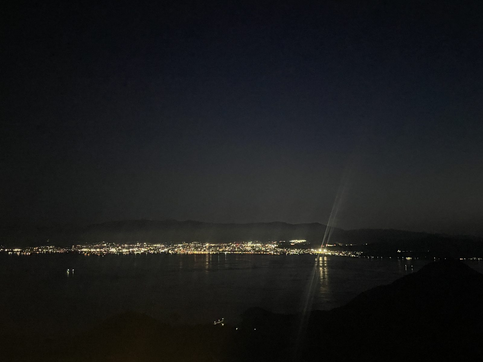 展望台から望む今治の夜景