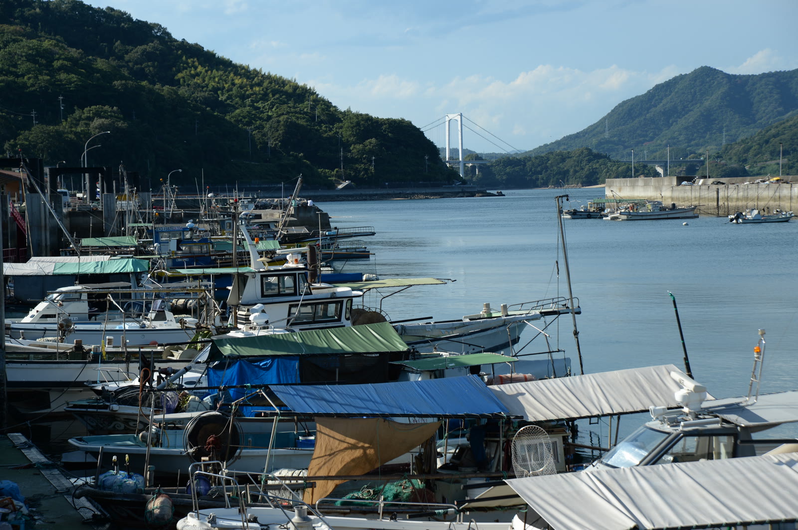 島々と海に囲まれた宮窪漁港