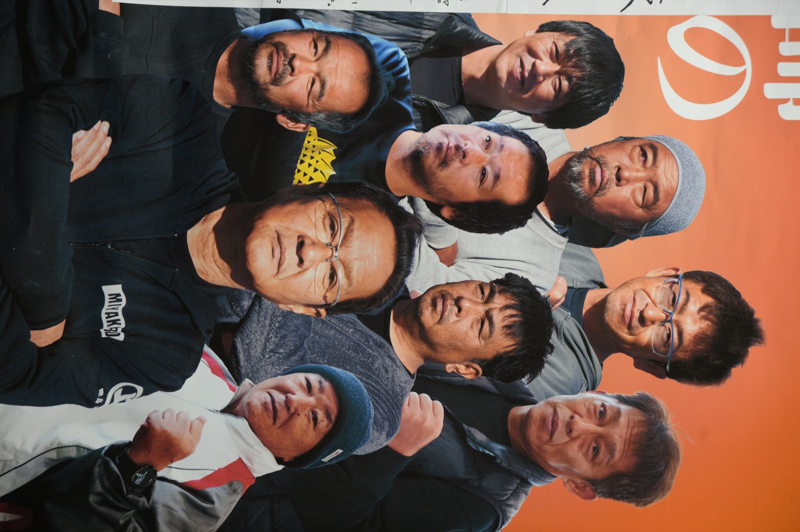 宮窪漁港で撮影を支えた漁業関係者の皆さん